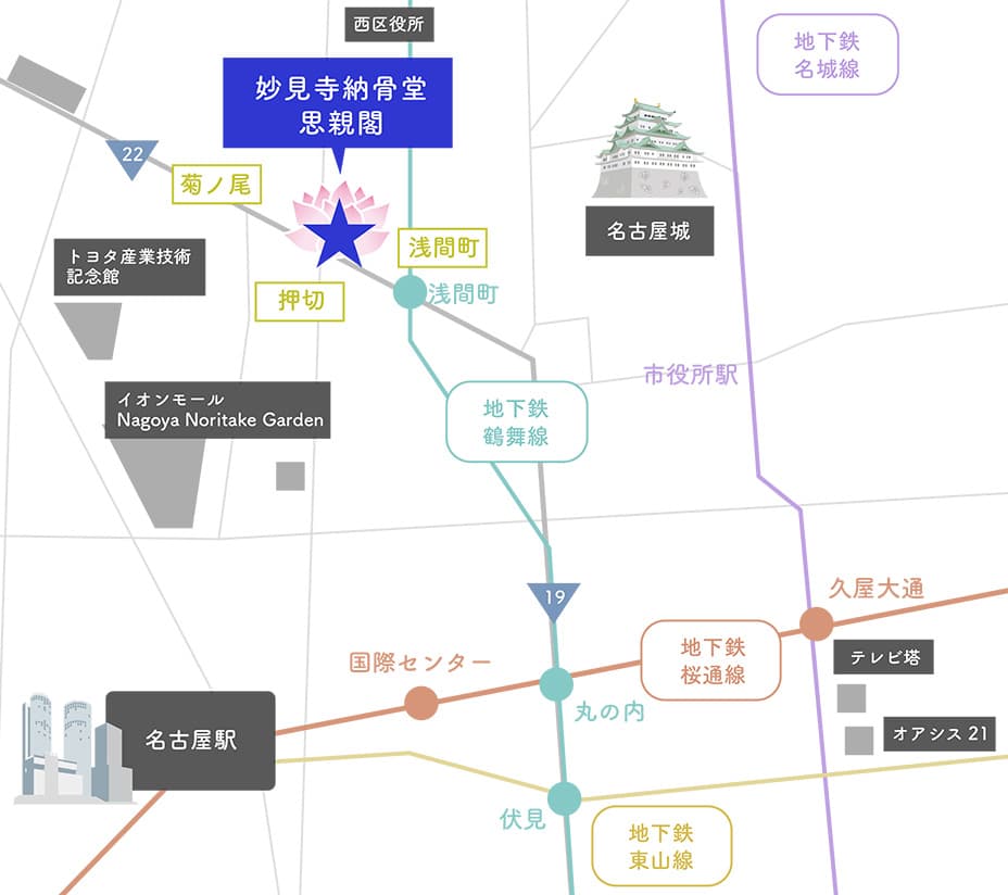 思親閣 周辺地図